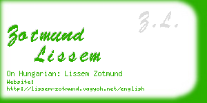 zotmund lissem business card
